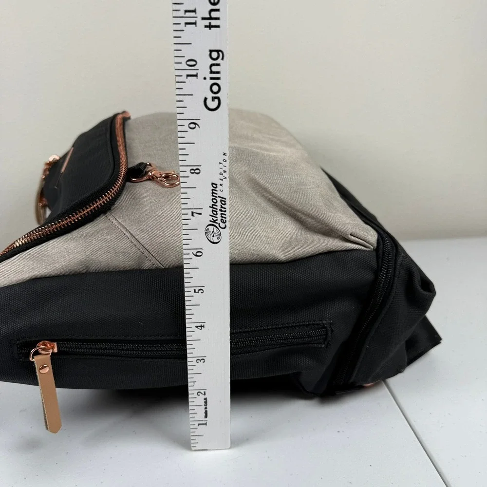 Petunia Pickle Bottom Pivot Pack Diaper Bag Sand/Black Large Backpack‎ Rose Gold
